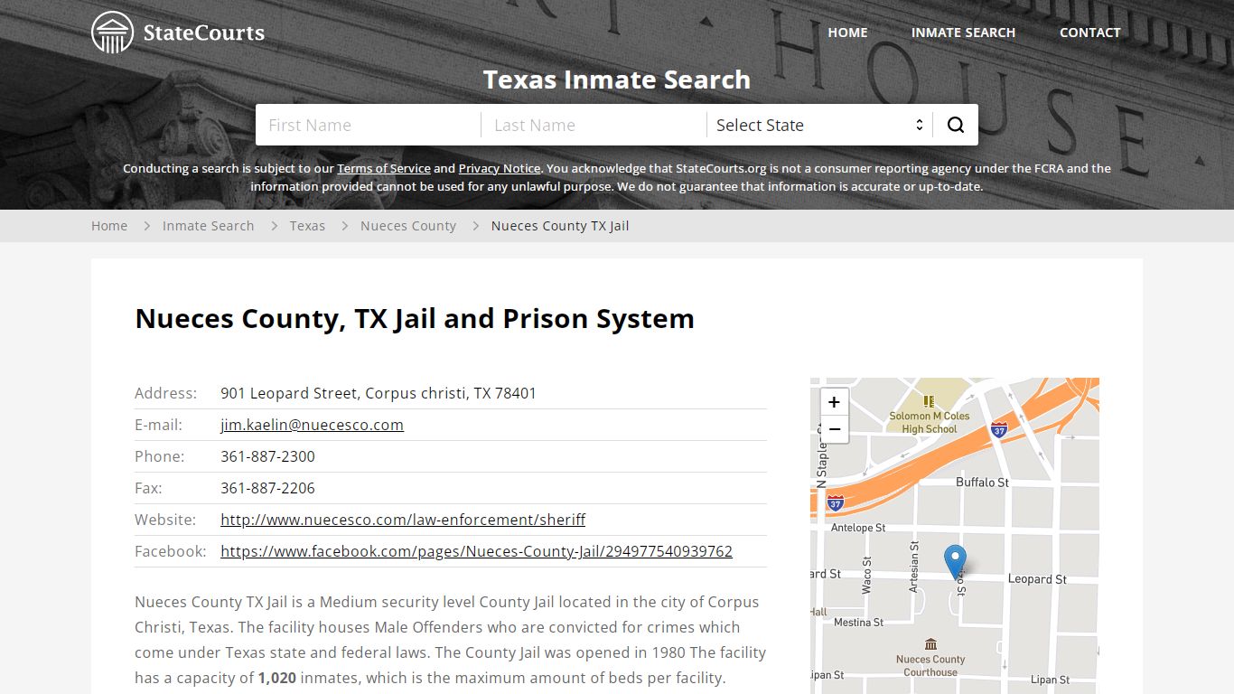 Nueces County TX Jail Inmate Records Search, Texas - StateCourts